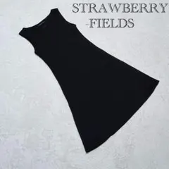 【美品】STRAWBERRY-FIELDS 【M】ノースリーブワンピース 黒