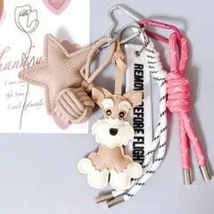 じゃらじゃらキーホルダー バックチャーム キーチャーム パラコード 犬 イヌ Q