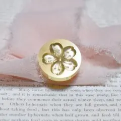 桜22mm シーリングワックススタンプ　3D真鍮ヘッド　可愛いお花　春スタンプ