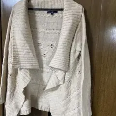 GAP ベージュ オープンフロントカーディガン