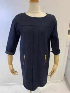 バーバリーブルーレーベル　ワンピース　紺　七分袖　36  Sサイズ　美品