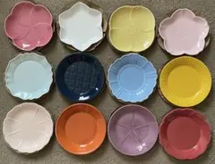 金麦12か月の花デザイン皿セット