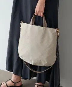 【美品】 ラシット 2WAYトートバッグ ショルダーバッグ ナイロンジャガードのサムネイル