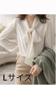 リボン シフォン ブラウス シャツ トップス 入学式 卒業式 入社 フォーマル