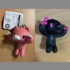 3/8まで 型グルーミー ピンク 黒 マスコット 威嚇 キーホルダー 平成セット