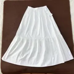 ✨新品・タグ付✨ユナイテッドアローズ　ロングスカート　ティアード　白　38