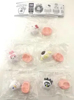 歯　サンリオ　フィギュア　キティ　マイメロ　プリン　ペックル　ばつ丸