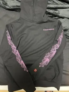 Chrome Hearts パーカー ブラック ピンクプリント