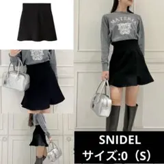snidel ヘムフレアスカショーパン ブラック 0サイズ