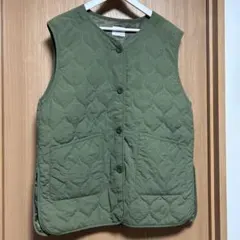 オリーブグリーン キルティングベストのサムネイル