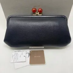 perche ペルケ アクリル玉がま口長財布 財布 ブラック がま口 ドットのサムネイル