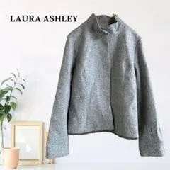 zY308【M】LAURA ASHLEY ノーカラージャケット ショート丈のサムネイル
