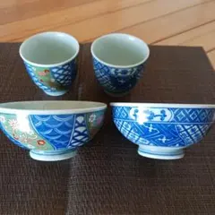 有田焼　茶碗&湯飲み 2客セット