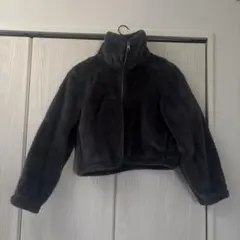 グレー フリースジャケット ハイネック