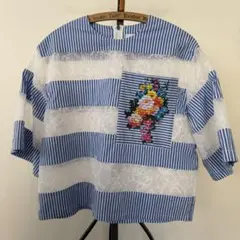 MSGM レースストライプブラウスのサムネイル