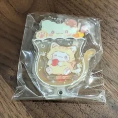 【新品・未使用】カスタムアクリルチャーム ネコソーダデザイン はなまるおばけ ①