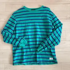 XLARGE ボーダー長袖Tシャツ グリーン M