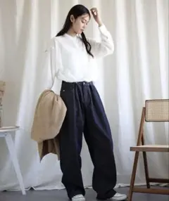 aimoha ウエストタック　ハイウエストデニムのサムネイル