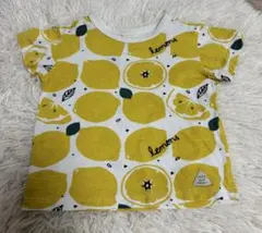 半袖　レモン　フルーツ柄　Tシャツ　シシュノン　100のサムネイル
