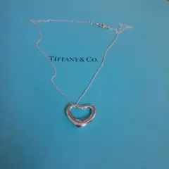 ティファニーネックレス.オープンハートMサイズ美品。