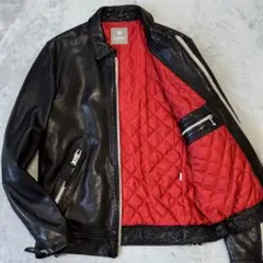 美品✨ ナノユニバース ライダース シングル キルティング ラムレザー S 赤 メルカリ