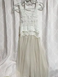 【美品】LIZ LISAリズリサ風ノースリーブロングキャミワンピースLサイズ夏物