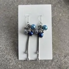 ハンドメイド ロングピアス
