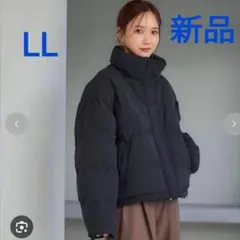 新品タグ付♪しまむら 田中里奈 スタンドカラージャケット 中綿 ダウン LL 黒