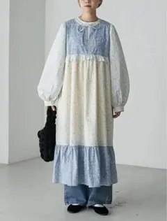 forksy. フォルクシー 花柄 パッチワーク ワンピース 森ガール 古着