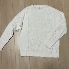 element of SIMPLE LIFE アイボリー ケーブルニット L