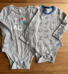 GAP 長袖ロンパース2枚セット/6-12M(70-80cm)