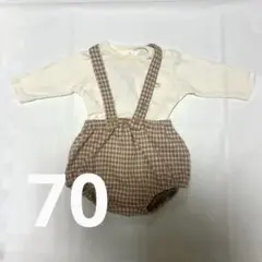 バースデイ　コトリ　ロンパース　サロペット　２点セット　70 ベビー服