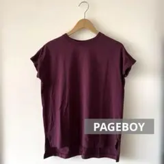 【PAGEBOY】ボトルネックフレンチスリーブ フリーサイズ ワインレッドのサムネイル