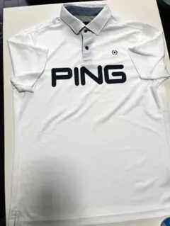 PING メンズ 半袖ポロシャツ ホワイト M