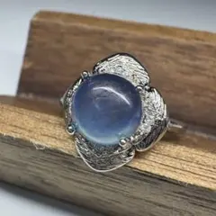 フォロワー様限定 天然石リング アクアマリン 濃空色 8*6mm SV925刻印