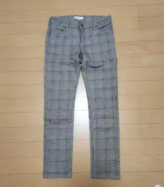 NATURAL BEAUTY BASIC　グレンチェック柄 スキニーパンツ　S