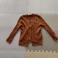 Spick & Span リネンオレンジ カーディガン 7分袖