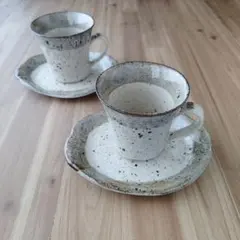 うのふカップ＆ソーサー・２セット　美濃焼〈新品・未使用〉