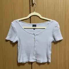 GAP リブTシャツ　クロップド丈