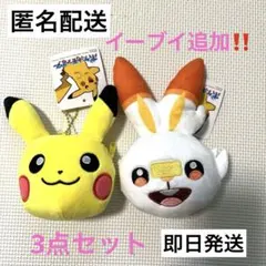 新品‼️ポケモン　ぬいぐるみ　マスコット　キーホルダー　ピカチュウ　3点セット