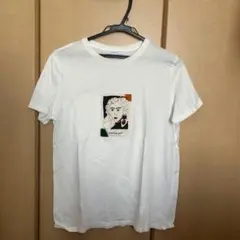 zara アート　イラスト付きホワイトTシャツ