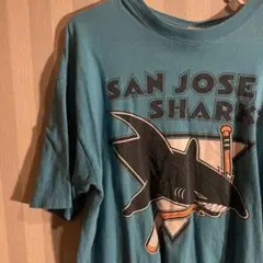 アメリカ古着 L NHL サンノゼ・シャークス Tシャツ 90s USA