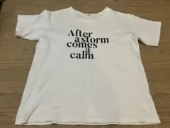 après jour ロゴプリント 半袖Tシャツ ホワイト　LL 綿100%のサムネイル