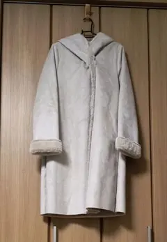 フード付きムートンコート ベージュ