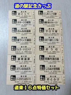 道の駅　記念きっぷ　東北１６０円券４８枚と非売品２枚　計５０枚セット 道の駅 記念きっぷ 東北160円券48枚と非売品2枚 計