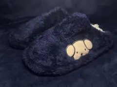 miffy ミッフィー ボアルームシューズ ～24cm ネイビー ①