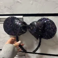 ミニーマウス風スパンコールカチューシャ