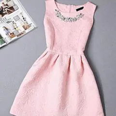 ピンク ビジュー ワンピース ♡ インポート ♡ 新品未使用