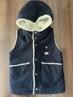 Lee×DOORS ボアベスト キッズ 120 ネイビー