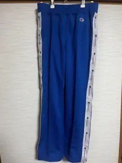 Champion 青 ジャージパンツ M